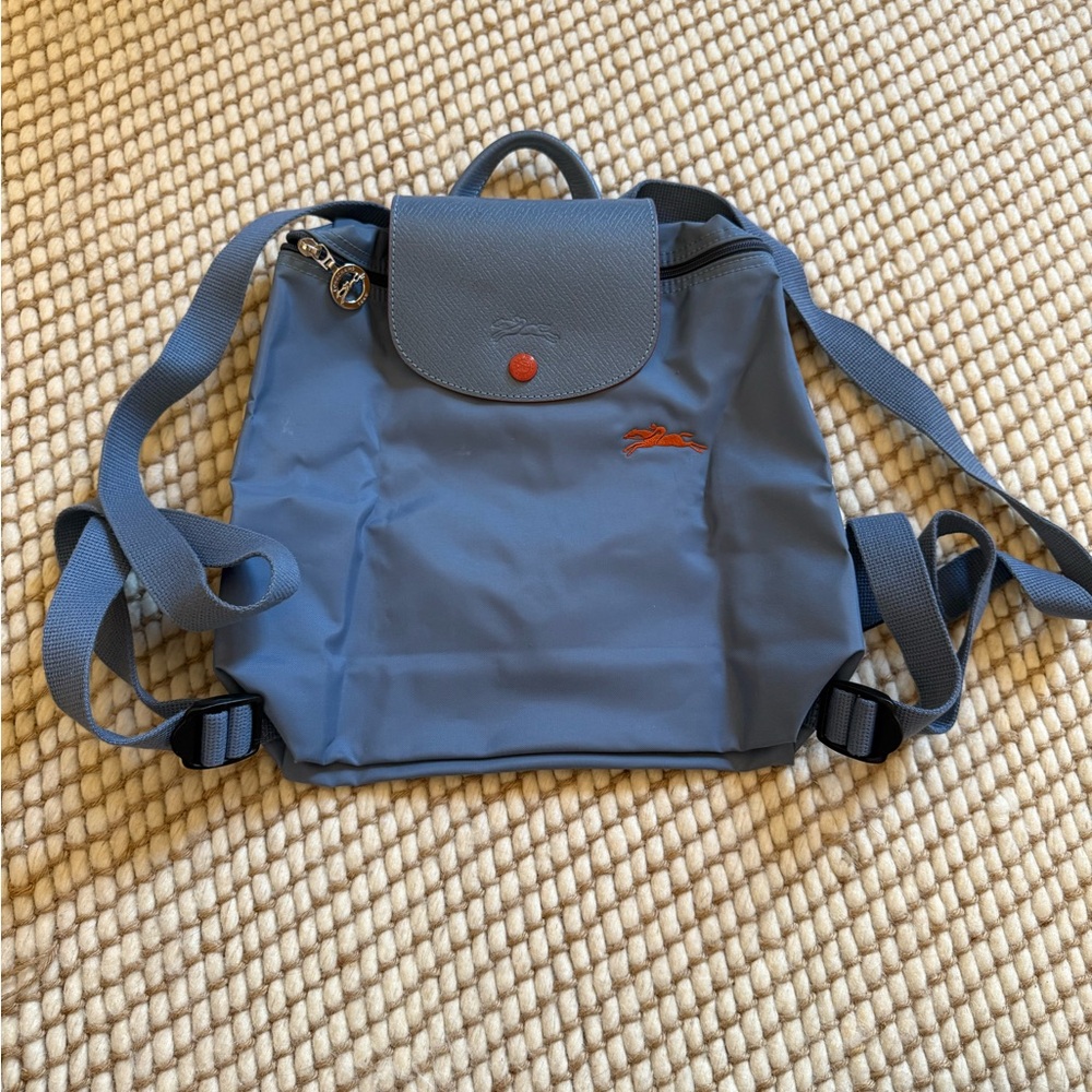 Blue Longchamp backpack
